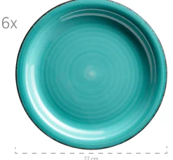 Geschirrsets|Die moderne Hausfrau Speiseteller-Set, Steingut LUMACA Laguna