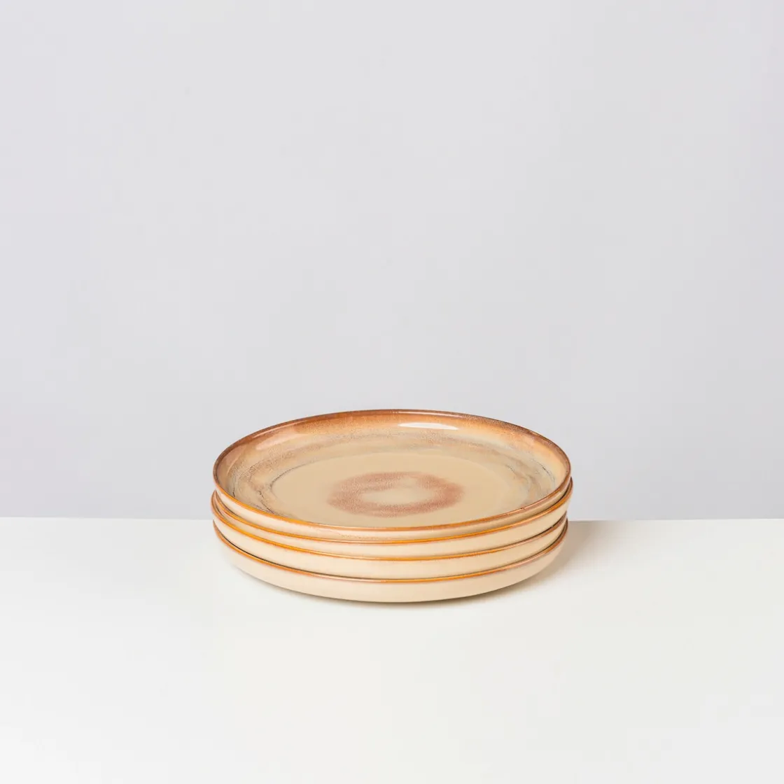 Geschirrsets|Die moderne Hausfrau Speiseteller-Set, Steinzeug Nebelwald