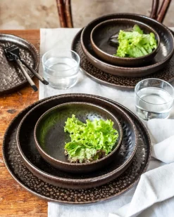 Geschirrsets|Die moderne Hausfrau Speiseteller-Set, Steinzeug Glockenklang