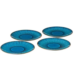 Geschirrsets|Die moderne Hausfrau Speiseteller-Set, Steinzeug Eisfall