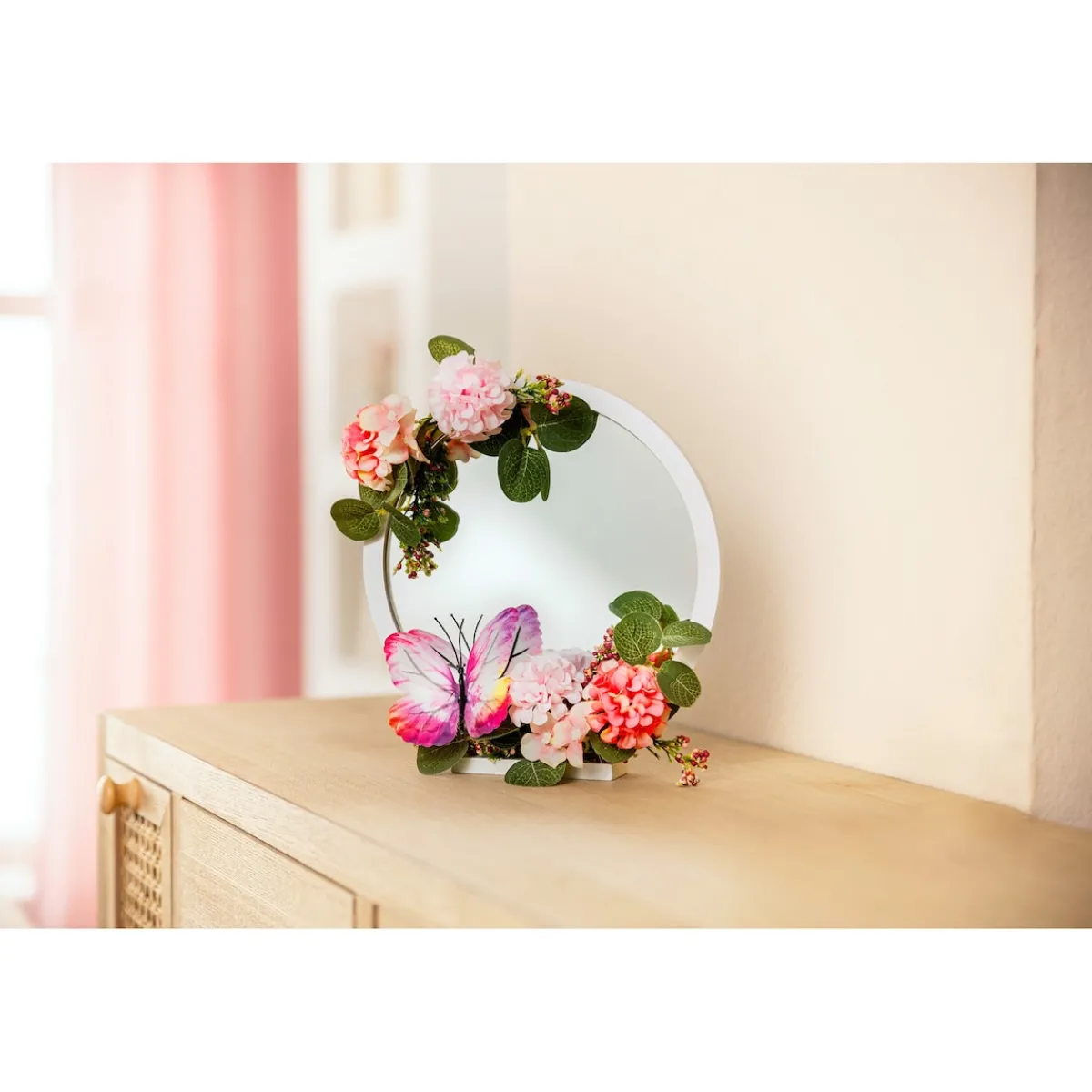 Die moderne Hausfrau Spiegel mit Sommerblumen