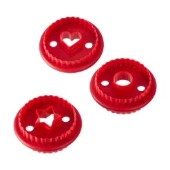 Backzubehör|Backfreunde|Die moderne Hausfrau Spitzbuben-Ausstecher-Set, 3 Stück