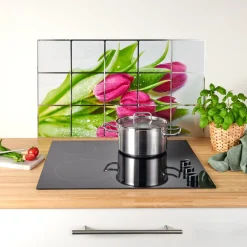 Spritzschutz|Spritzschutz|Die moderne Hausfrau Spritzschutz-Folie „Tulpen“