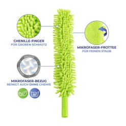 Staubwedel|Die moderne Hausfrau Staubschwert mit 2 Bezügen