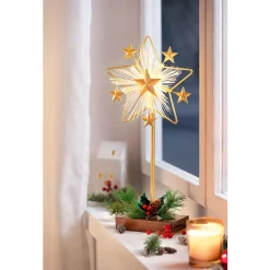Weihnachtsdekoration·Weihnachtsbeleuchtung|Die moderne Hausfrau Stern mit Ständer „Sternenstaub“