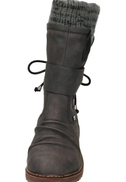 Damen Die moderne Hausfrau Stiefel grau
