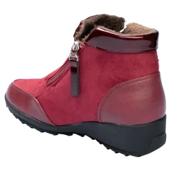 Stiefeletten|Die moderne Hausfrau Stiefelette "Rita" mit Reißverschluss, gefüttert bordeaux