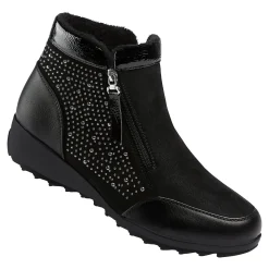 Stiefeletten|Die moderne Hausfrau Stiefelette "Rita" mit Reißverschluss, gefüttert schwarz