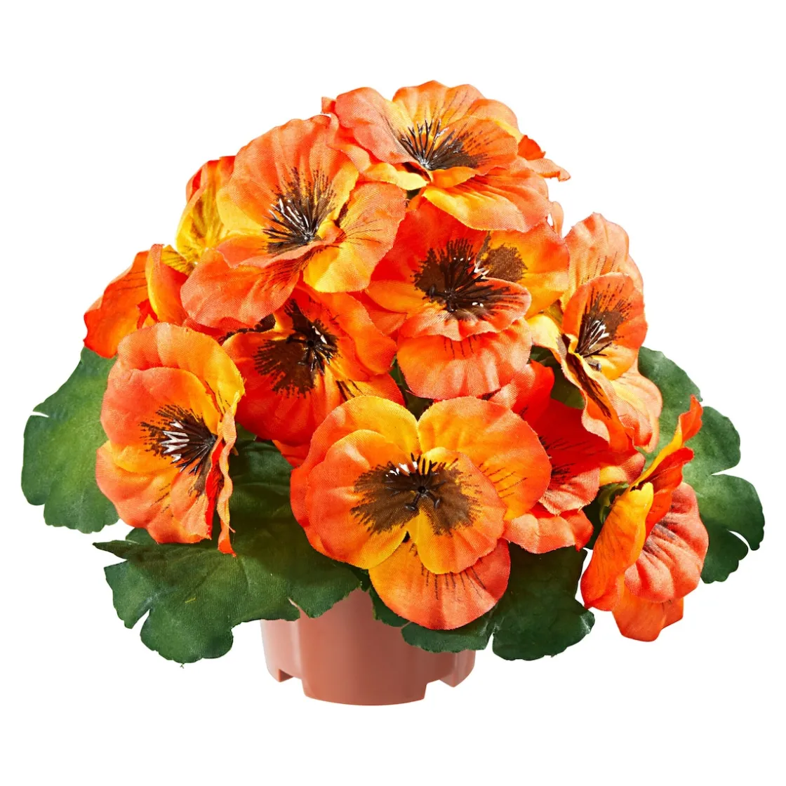 Kunstpflanzen|Die moderne Hausfrau Stiefmütterchen orange