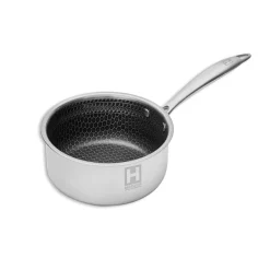 Töpfe|Die moderne Hausfrau Stielkasserolle mit Wabenstruktur, Edelstahl, 18 cm