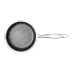 Töpfe|Die moderne Hausfrau Stielkasserolle mit Wabenstruktur, Edelstahl, 18 cm