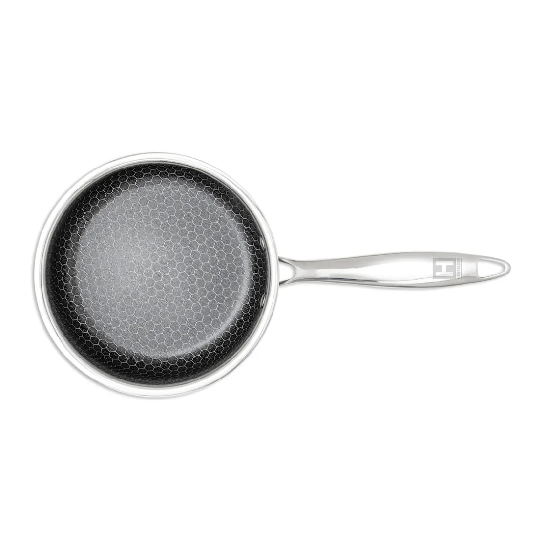 Töpfe|Die moderne Hausfrau Stielkasserolle mit Wabenstruktur, Edelstahl, 18 cm