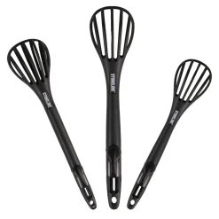 Geniale Küchenhelfer|Die moderne Hausfrau STONELINE 4 in 1 Multifunktionales Schneebesen Küchenzangen Set | 3-teilig