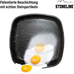 Pfannen|Die moderne Hausfrau STONELINE Back to Nature Grillpfanne 16 cm | ohne Deckel - Holzoptik