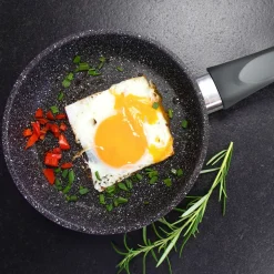 Pfannen|Die moderne Hausfrau STONELINE Bratpfanne 18 cm | ohne Deckel - Grau