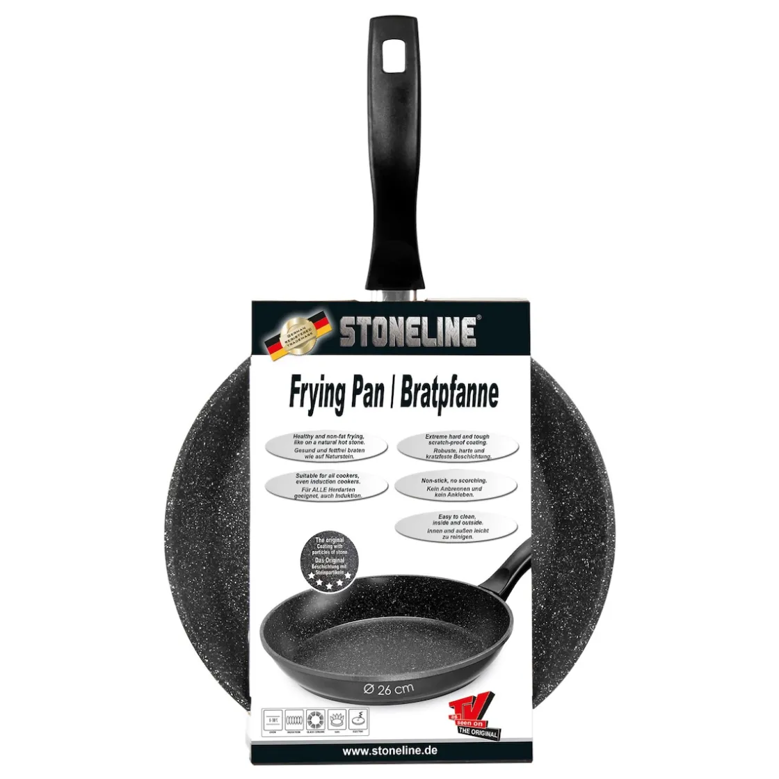 Pfannen|Die moderne Hausfrau STONELINE Bratpfanne 26 cm | mit Deckel