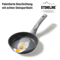 Pfannen|Die moderne Hausfrau STONELINE Bratpfanne 16 cm | ohne Deckel - Grau