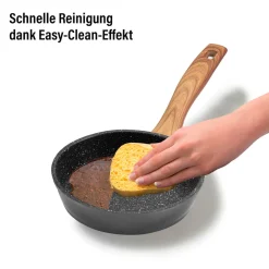 Pfannen|Die moderne Hausfrau STONELINE Bratpfanne 14 cm | ohne Deckel - Holzoptik