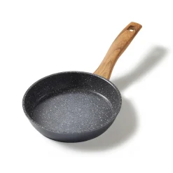 Pfannen|Die moderne Hausfrau STONELINE Bratpfanne 18 cm | ohne Deckel - Holzoptik