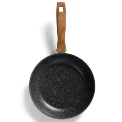Pfannen|Die moderne Hausfrau STONELINE Bratpfanne 24 cm | ohne Deckel - Holzoptik