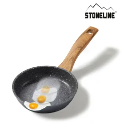 Pfannen|Die moderne Hausfrau STONELINE Bratpfanne 16 cm | ohne Deckel - Holzoptik