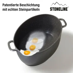 Bräter|Die moderne Hausfrau STONELINE Bräter Schmortopf Oval 39x26 cm | mit Deckel
