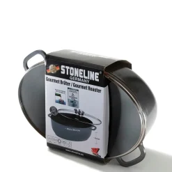 Bräter|Die moderne Hausfrau STONELINE Bräter Schmortopf Oval 39x26 cm | mit Deckel