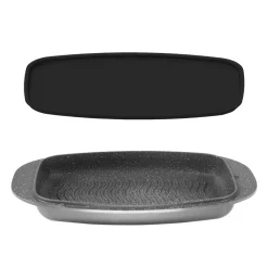 Bräter|Die moderne Hausfrau STONELINE Bräter und Back Set 5-teilig 39x22 cm | mit Deckeln