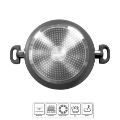 Pfannen|Die moderne Hausfrau STONELINE CERAMIC Keramik Servierpfanne 24 cm | mit Deckel