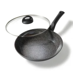 Pfannen|Die moderne Hausfrau STONELINE CERAMIC Keramik Bratpfanne 24 cm | mit Deckel