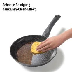 Pfannen|Die moderne Hausfrau STONELINE CERAMIC Keramik Bratpfanne 24 cm | mit Deckel