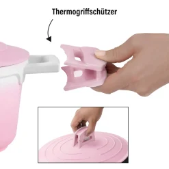 Bräter|Die moderne Hausfrau STONELINE Cocotte Bräter Oval 32x25 cm Rosa | mit Deckel
