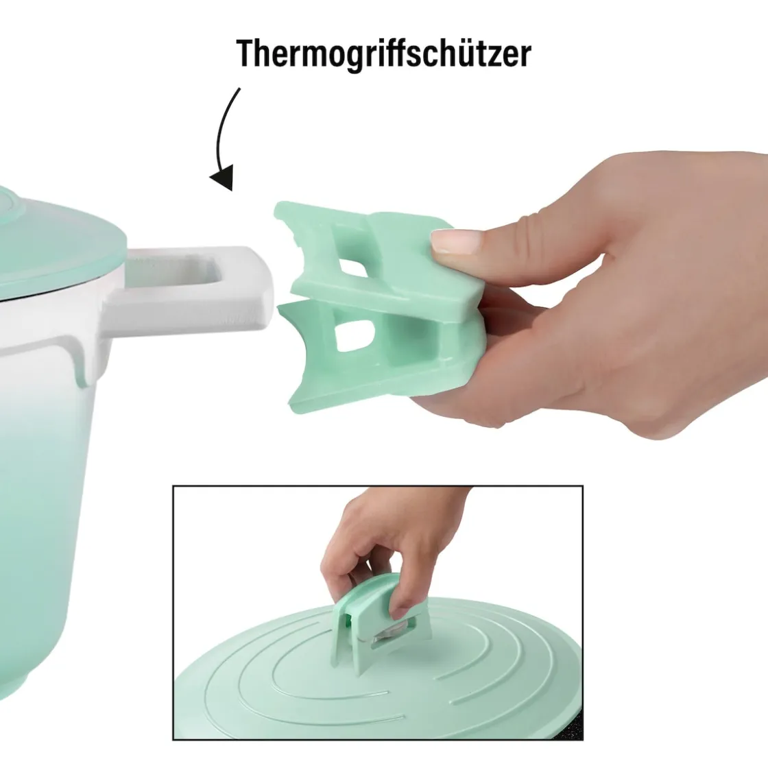 Bräter|Die moderne Hausfrau STONELINE Cocotte Bräter Oval 32x25 cm Mint | mit Deckel