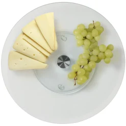 Geniale Küchenhelfer|Die moderne Hausfrau STONELINE Drehbare Glas Servierplatte Tortenplatte 32 cm | Transparent