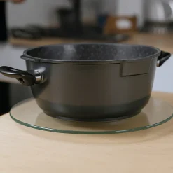 Die moderne Hausfrau STONELINE Drehbare Glas Servierplatte Tortenplatte 32 cm | Transparent