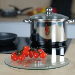 Die moderne Hausfrau STONELINE Drehbare Glas Servierplatte Tortenplatte 32 cm | Transparent