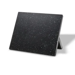 Koch- & Küchenmesser|Die moderne Hausfrau STONELINE Edelstahl Messer Set 5-teilig mit Messerblock | Schwarz