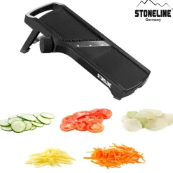 Die moderne Hausfrau STONELINE Gemüsehobel Verstellbar Set 3-teilig | Schwarz