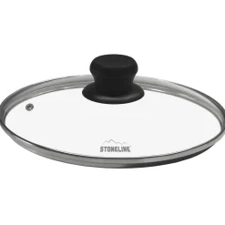 Topfdeckel|Die moderne Hausfrau STONELINE Glasdeckel 26 cm | Schwarz