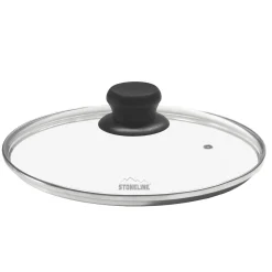 Topfdeckel|Die moderne Hausfrau STONELINE Glasdeckel 24 cm | Schwarz