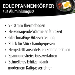 Pfannen|Die moderne Hausfrau STONELINE Made in Germany Wokpfanne 32 cm mit abnehmbarem Griff | ohne Deckel - Schwarz