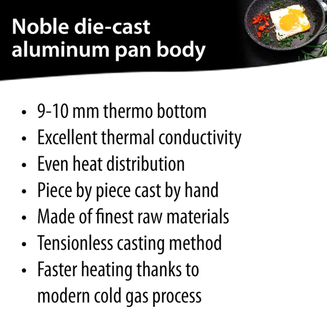 Pfannen|Die moderne Hausfrau STONELINE Made in Germany Wokpfanne 32 cm mit abnehmbarem Griff | ohne Deckel - Schwarz