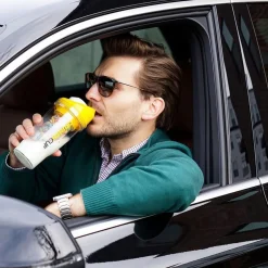 Bräter|Die moderne Hausfrau STONELINE Original CrunchCup Tragbarer Müslibecher To Go 260 + 250 ml | Gelb