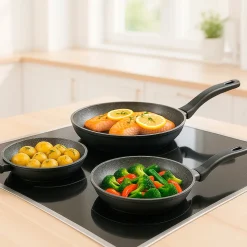 Die moderne Hausfrau STONELINE Pfannen-Set 3-teilig 20/24/28 cm | ohne Deckel