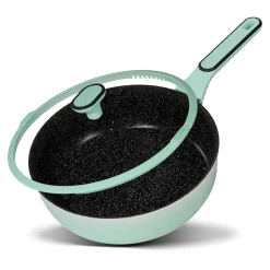 Pfannen|Die moderne Hausfrau STONELINE Schmorpfanne 28 cm Mint | mit Deckel