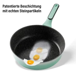 Pfannen|Die moderne Hausfrau STONELINE Schmorpfanne 28 cm Mint | mit Deckel