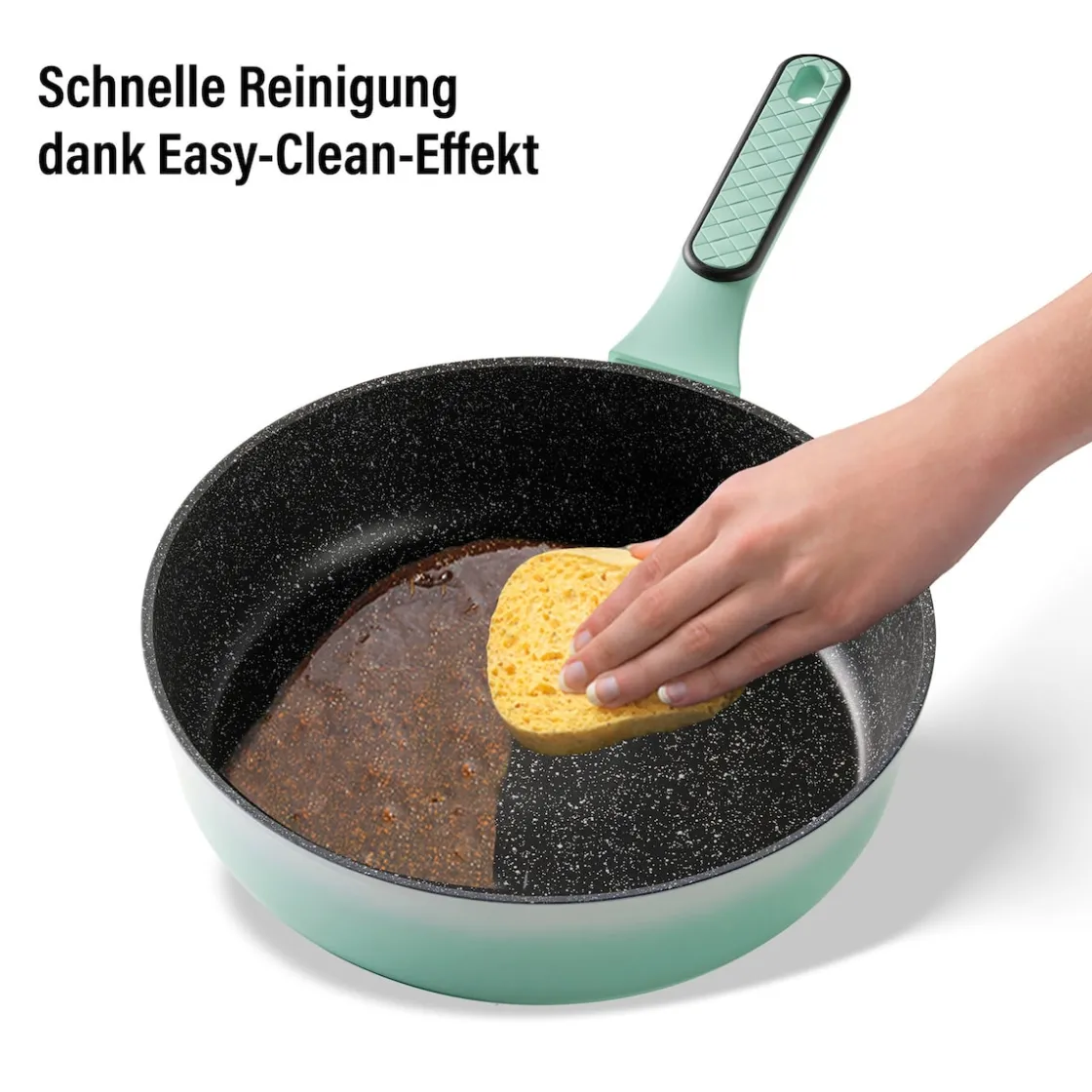 Pfannen|Die moderne Hausfrau STONELINE Schmorpfanne 28 cm Mint | mit Deckel