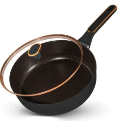 Pfannen|Die moderne Hausfrau STONELINE Schmorpfanne 28 cm Roségold | mit Deckel