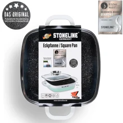 Pfannen|Die moderne Hausfrau STONELINE Servierpfanne Eckig 20 cm Mint | mit Deckel
