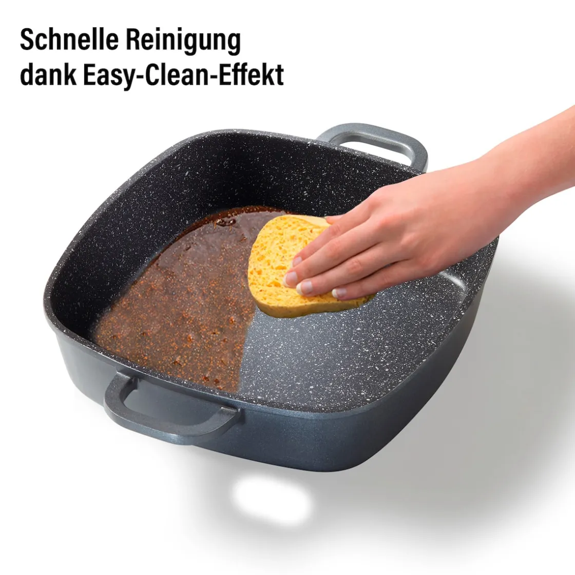 Pfannen|Die moderne Hausfrau STONELINE Servierpfanne Eckig 24 cm | mit Deckel